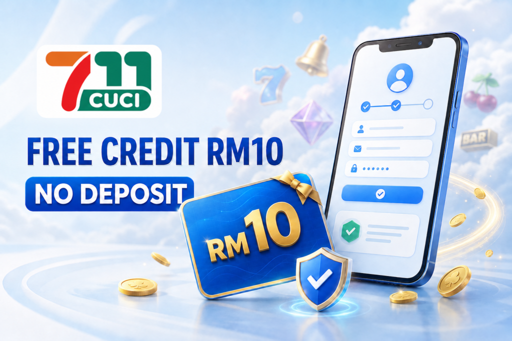 711Cuci free credit RM10 no deposit offer for Malaysia players